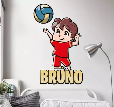 Nálepka pre deti hravý detský volejbal - Tenstickers