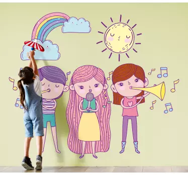 Nálepka pre deti hudobná detská radosť - Tenstickers