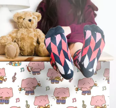 Nálepka pre deti hudobné kreslené postavičky - Tenstickers