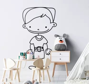 Nálepka pre deti ilustrácia detskej postavy - Tenstickers