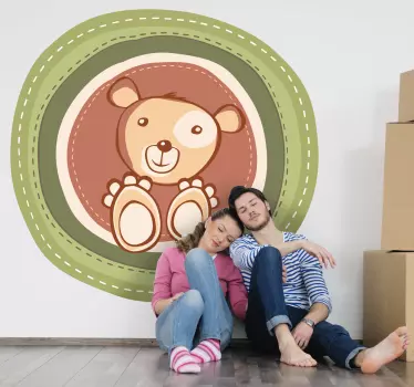 Nálepka pre deti ilustrácia roztomilého medveďa - Tenstickers