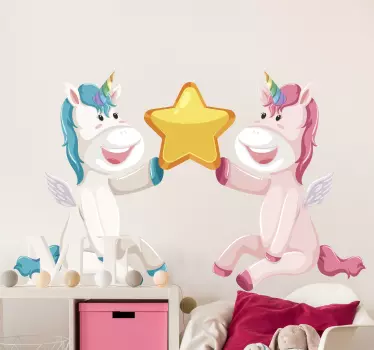 Nálepka pre deti jednorožce so hviezdami - Tenstickers