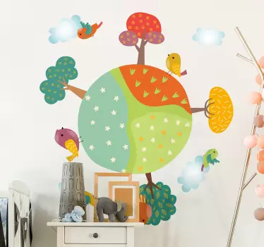 Nálepka pre deti koncept farebného stromu - Tenstickers
