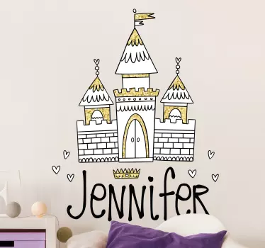 Nálepka pre deti možnosť personalizácie hradu - Tenstickers