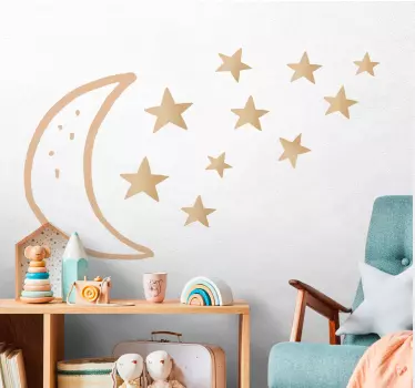 Nálepka pre deti nebeské telesá a nočná obloha - Tenstickers