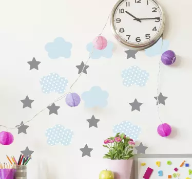 Nálepka pre deti obloha a nebeské telesá - Tenstickers