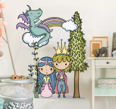 Nálepka pre deti očarujúce kráľovské postavy - Tenstickers