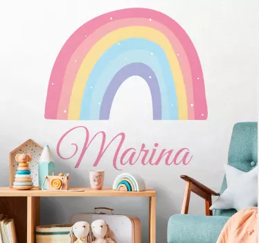 Nálepka pre deti pastelová dúhová grafika - Tenstickers
