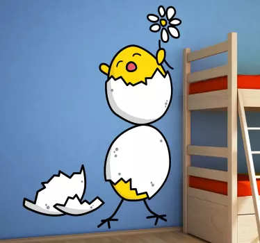 Nálepka pre deti postava liahnuceho kuriatka - Tenstickers