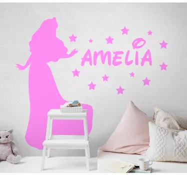 Nálepka pre deti princeznovská silueta - Tenstickers