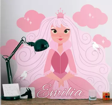 Nálepka pre deti prispôsobenie postavy princeznej - Tenstickers