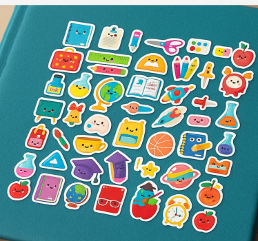 Nálepka pre deti prvky školskej súpravy - Tenstickers