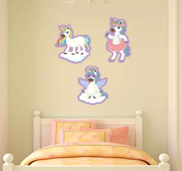 Nálepka pre deti originálny dizajn jednorožca - Tenstickers
