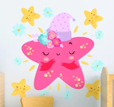 Nálepka pre deti roztomilá hviezdica - Tenstickers