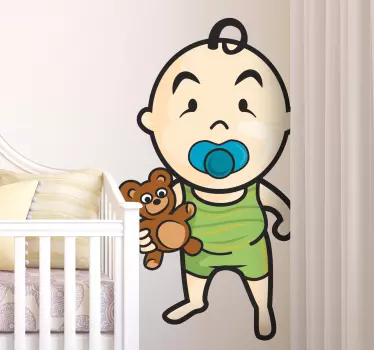 Nálepka pre deti roztomilá ilustrácia bábätka - Tenstickers