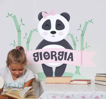 Nálepka pre deti roztomilá panda postavička - Tenstickers