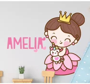 Nálepka pre deti roztomilá princezná - Tenstickers