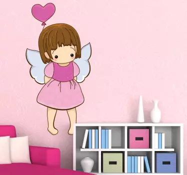 Nálepka pre deti roztomilá víla dievča - Tenstickers