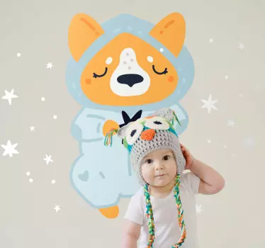 Nálepka pre deti roztomilá zvieracia postavička - Tenstickers