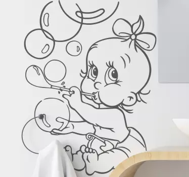 Nálepka pre deti roztomilé bublinkovanie - Tenstickers