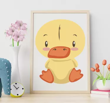 Nálepka pre deti roztomilé káčatko ilustrácie - Tenstickers
