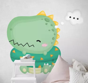 Nálepka pre deti roztomilý dinosaurus - Tenstickers