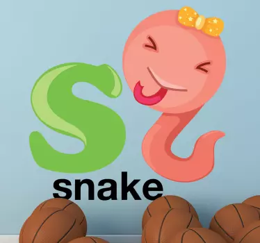Nálepka pre deti roztomilý hadí kamarát - Tenstickers
