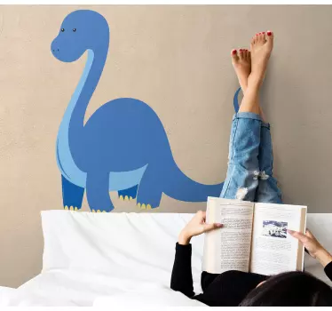 Nálepka pre deti roztomilý modrý dinosaurus - Tenstickers