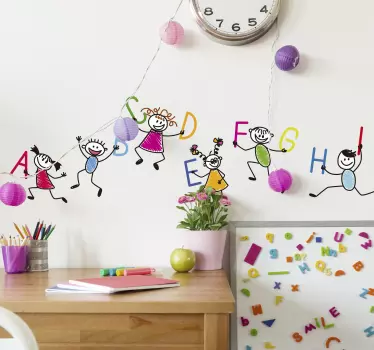 Nálepka pre deti s abecednou párty - Tenstickers
