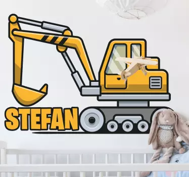 Nálepka pre deti s bagrom - Tenstickers