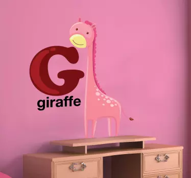 Nálepka pre deti s dizajnom žirafy - Tenstickers