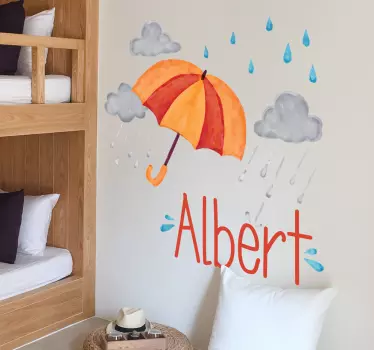 Nálepka pre deti s farebným dizajnom dáždnika - Tenstickers