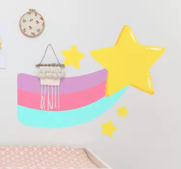 Nálepka pre deti s farebným hviezdnym dizajnom - Tenstickers