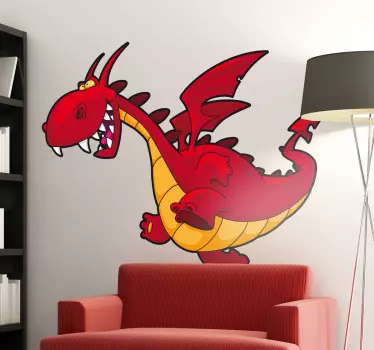 Nálepka pre deti s kreslenými drakmi - Tenstickers