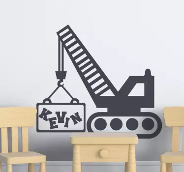 Nálepka pre deti s menom žeriava - Tenstickers