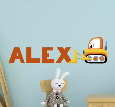 Nálepka pre deti s motívom stavebných vozidiel - Tenstickers
