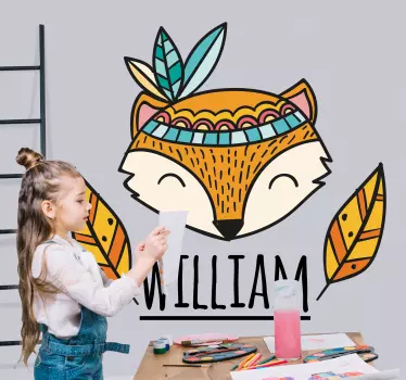 Nálepka pre deti s očarujúcim líškom - Tenstickers