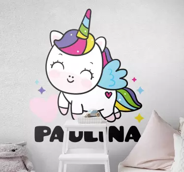 Nálepka pre deti s očarujúcou jednorožcovou figúrkou - Tenstickers