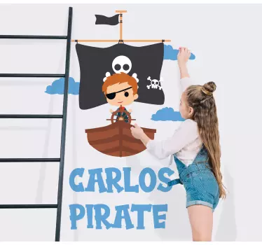 Nálepka pre deti s pirátskou dobrodružnou témou - Tenstickers