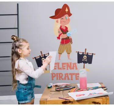 Nálepka pre deti s pirátskou postavou - Tenstickers