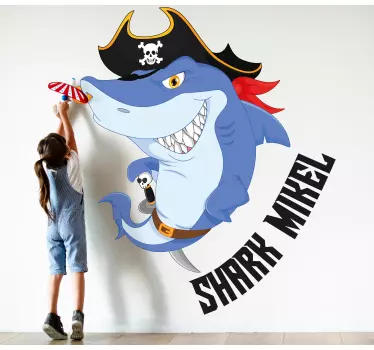 Nálepka pre deti s pirátskym žralokom - Tenstickers