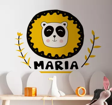 Nálepka pre deti s prispôsobiteľným pandím umením - Tenstickers