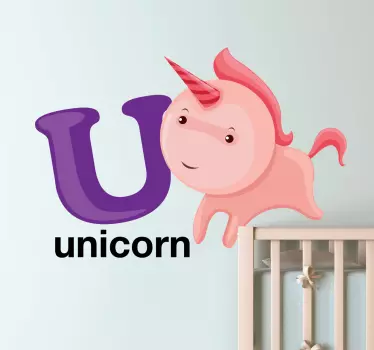Nálepka pre deti s rozprávkovým jednorožcom - Tenstickers