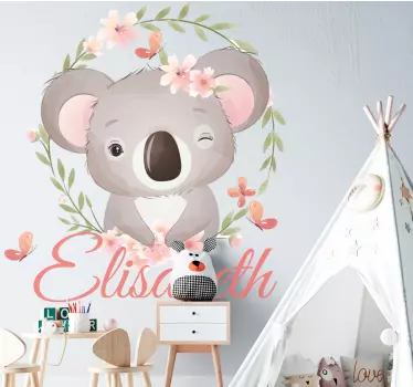 Nálepka pre deti s roztomilou ilustráciou koaly - Tenstickers