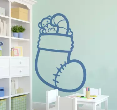 Nálepka pre deti s roztomilou ilustráciou ponožky - Tenstickers