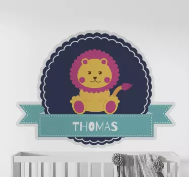 Nálepka pre deti s roztomilým dizajnom leva - Tenstickers