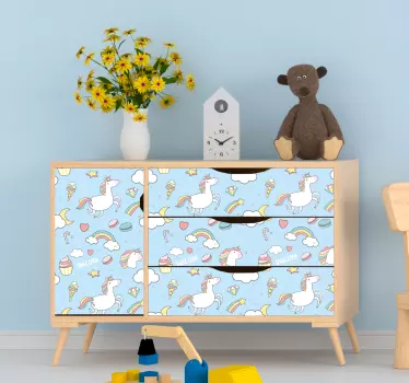 Nálepka pre deti s roztomilým jednorožcom - Tenstickers