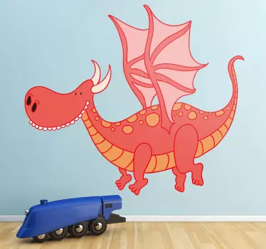 Nálepka pre deti s úsmevom drak - Tenstickers