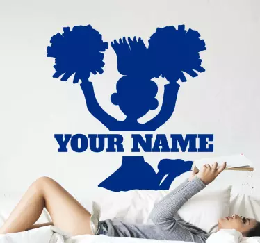 Nálepka pre deti s vlastným dizajnom cheerleaderky - Tenstickers