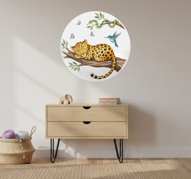 Nálepka pre deti spící leopard - Tenstickers